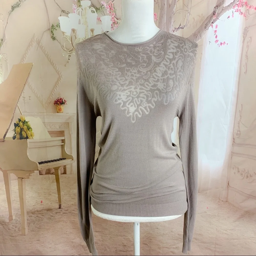 NEW Current Air Mesh Panel Long Sleeve Top - Picture 1 of 11